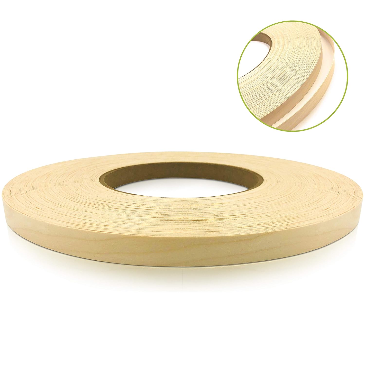 Birch 3/4" X 250' Roll, Wood Veneer Edge banding Preglued, Iron on with