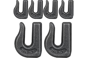 Eyluck 6 Pack 5/16" Weld On Grab Hook, Heavy Duty G70 Forged Grab Chain Hooks Great for Chain Pulling and Lifting,Utility Hook Weldable for Car, Truck, SUV, RV, UTV, Tractors Loader Bucket, Rigging
