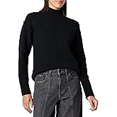 The Drop Womens Carolina Drop Shoulder Mock Neck Pullover with Exposed Seams