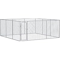 PawHut 228 Sq. Ft. Dog Playpen Outdoor, Walk-in Dog Run Kennel Puppy Exercise Pen with Galvanized Steel Frame, for Small and