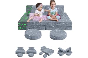 MeMoreCool Kids Couch, Kids Play Couch, Kid Couch Sofa, Kids Couch for Playroom, Modular Kids Couch, Foam Sofa
