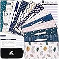 Clever Fox Cash Envelopes for Budgeting System – Budget Envelopes for Cash Budgeting and Saving, Tear and Water Resistant, Includes Carry Pouch & 12 Expense Tracking Budget Sheets, 12 Pack - Chic