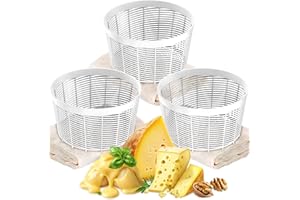 Grand Way Cheese Mold - 3 pcs Basic Cheese Form for Cheese Making - Paneer Maker - Cheesemaking Supplies - Cheese Container -