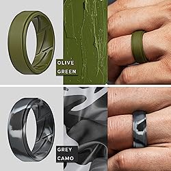 ThunderFit Silicone Wedding Rings for Men