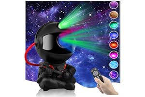 WQWOVRVO Astronaut Projector,Galaxy Projector,Astronauta Star Galaxy Projector Light,Galaxy Light Projector,Galaxy Projector for Bedroom,Projector Night Light for Kids (Black)