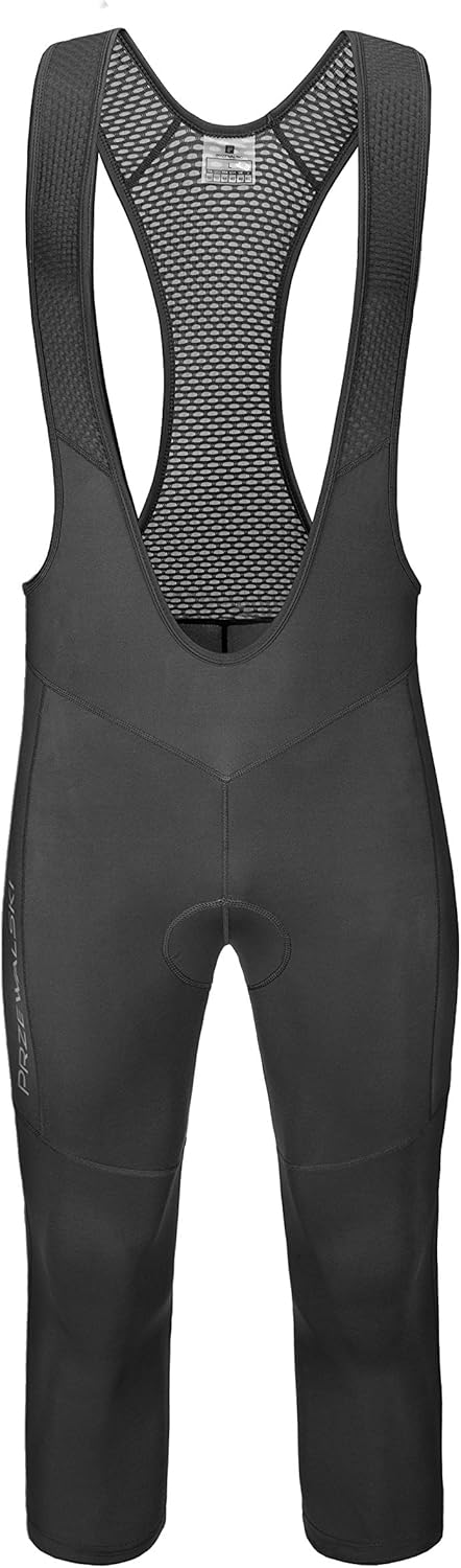Przewalski Men's 3/4 Capris Cycling Bib Shorts, 4D Padded Compression Bike Tights Pants, Classic Series: Clothing