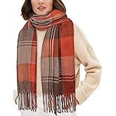 YSense Winter Scarf for Women, Fashion Long Plaid Scarves Warm Big Tartan Blanket Wrap Shawl Ladies Gifts