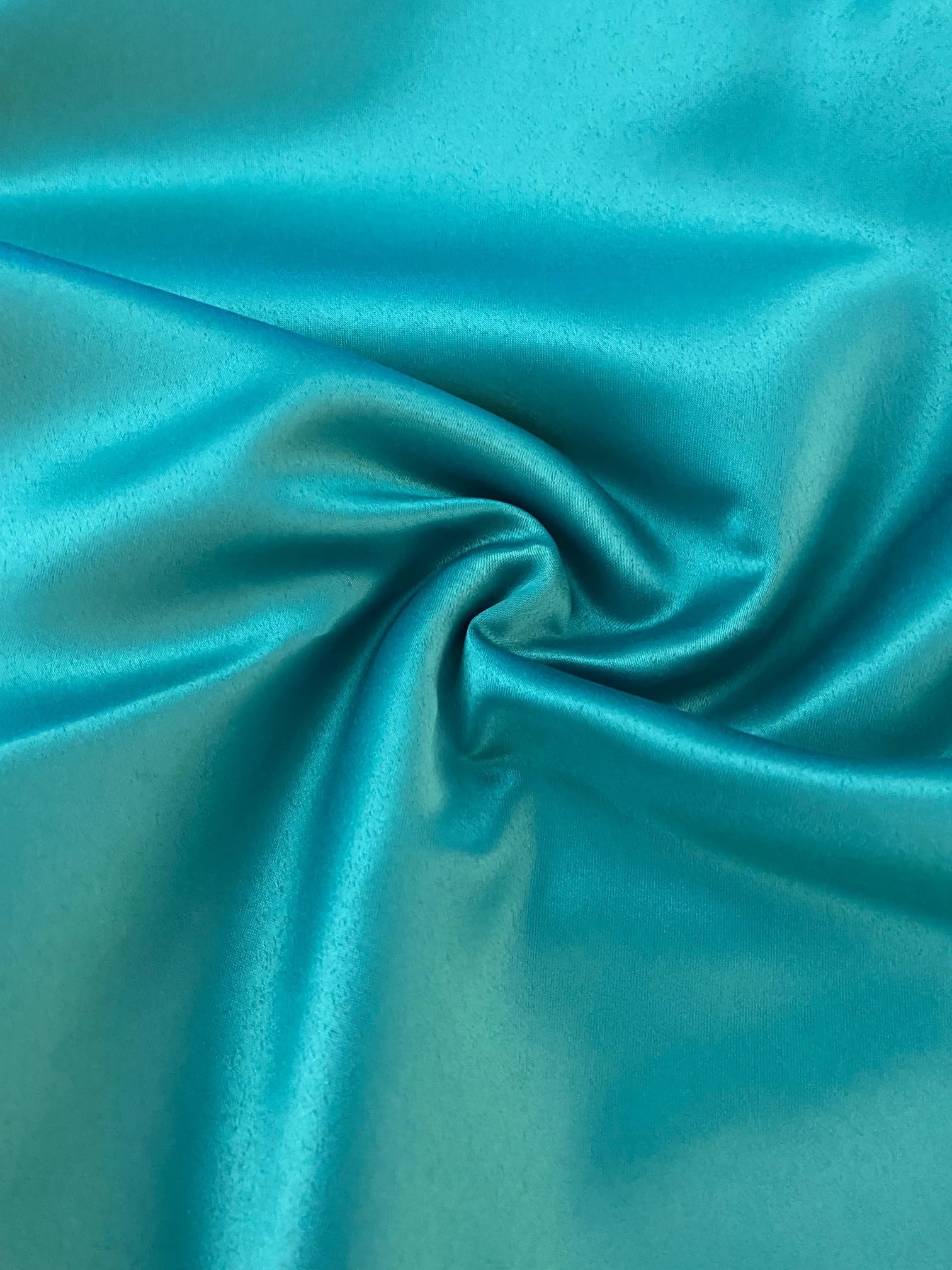 Fancy Textiles Dull Duchess Bridal Satin Dress Making Fabric 60'' Wide… (5 Meter, Turquoise)