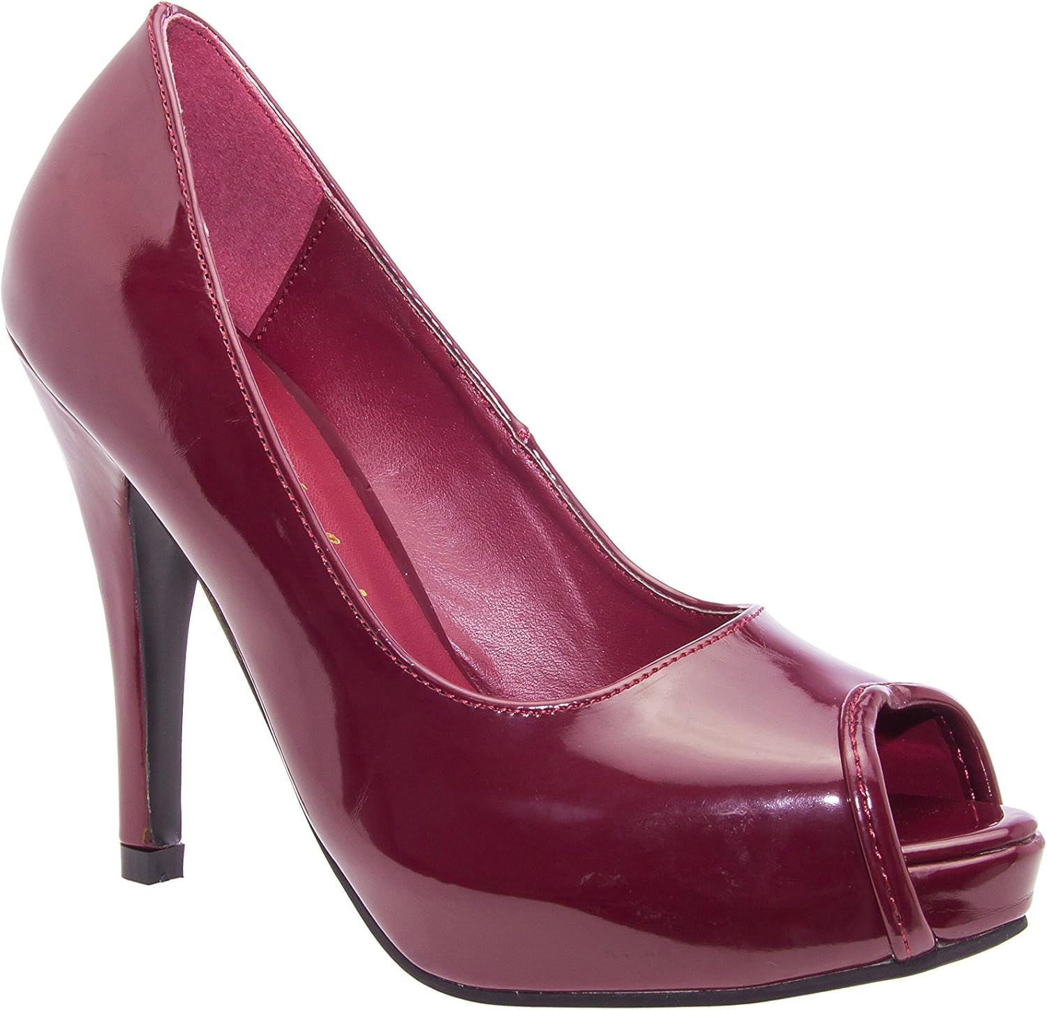 Andres Machado Women�s Fashion Wine Red Patent Like Heels