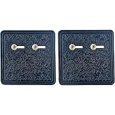 Wrestling Belt Display Wall Mount Hanger Black Leather Heavy-Duty Universal Belts Multiple Display 2 Pcs