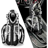 HXOUSE Skull Gear Shift Hoodie - Easy to Put & Remove Shifter Hoodie with Zipper, Soft & Comfortable Fabric Shift Knob Hoodie Fits Most Car Shifters Enhance Your Driving Experience