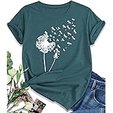 EUOW Tshirts for Womens Graphic Summer Tees Short Sleeve Loose Fit Trendy Tops