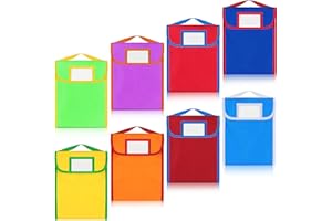 LINCIA Book Bags for Classroom Nylon Book Pouch Bulk Reading Book Bag with Name Tags Student Bags for Classroom Kids Store Books School Work Reading Supplies, 11.8 x 9.8 Inch(8 Pcs)