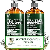 Artnaturals Antibacterial Tea Tree Oil Body Wash For Men & Women Remedy Soap Extra Strength - Helps Treat Acne, Athletes foot, Eczema, Toenail Fungus & Jock Itch & Ringworm (16 Fl Oz (Pack of 2)