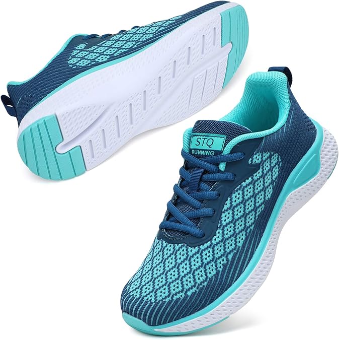 STQ Walking Shoes Women Lightweight Sneakers Athletic Gym Sports