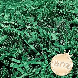 1/2LB Dark Green Crinkle Cut Paper Shred Filler
