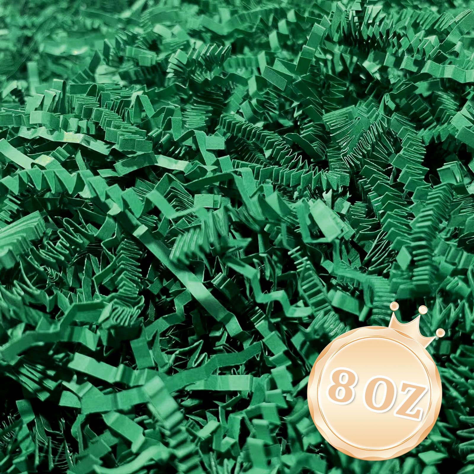 1/2LB Dark Green Crinkle Cut Paper Shred Filler