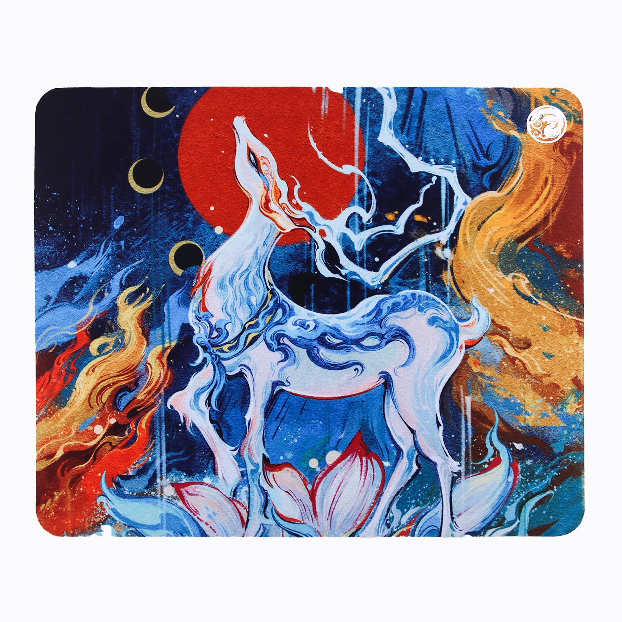 Photo 1 of ESPTIGER Mouse Pads QingSui X Bai Lu (480 x 400 x 6mm) Standard Size Extra Thick Comfortable Cushion Control Large Cloth Gaming Mousepad - Multi-Color Deer Design