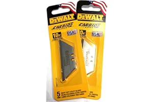 DeWalt Carbide Edge Utility Knife Blade - Last 10x Longer (10-Pack)