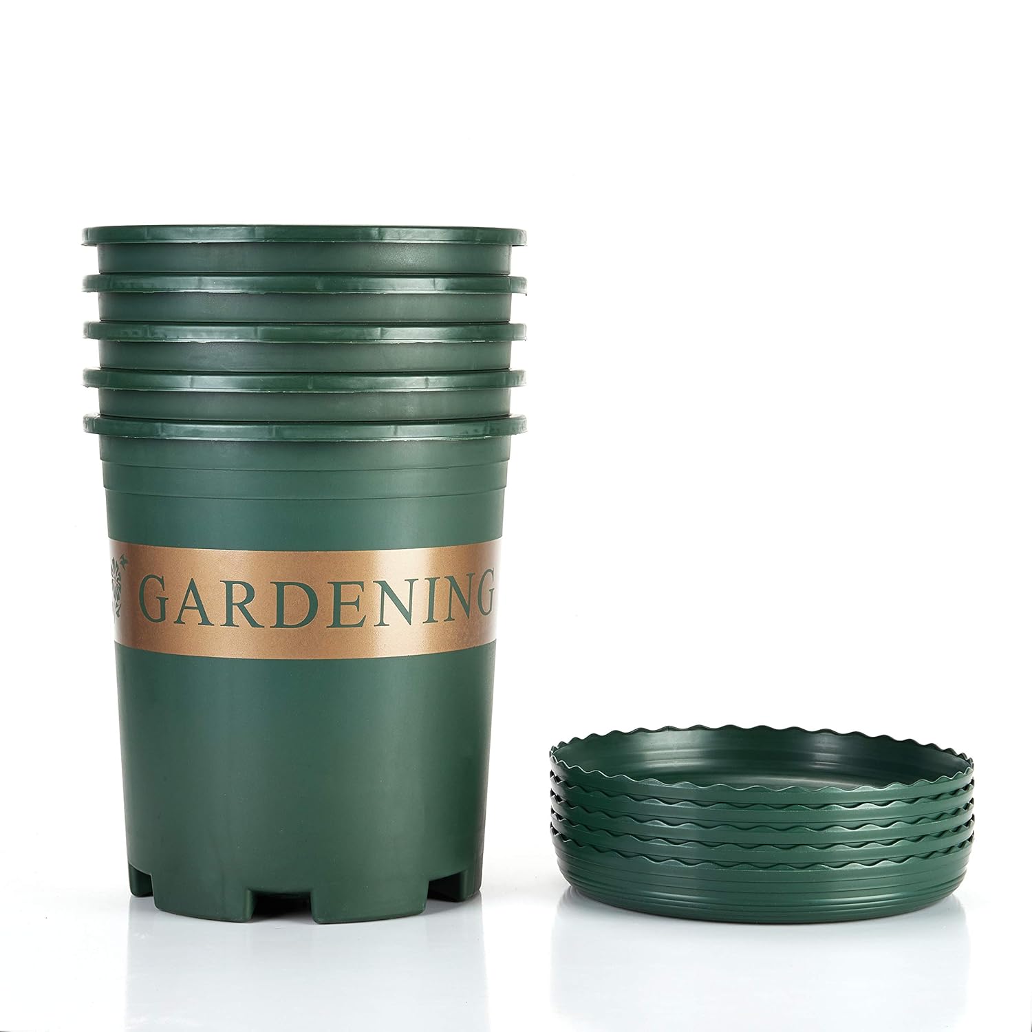 Fieren 2 Gallon Durable Nursery Pot 5 Pcs Garden Planter Pots 2 Gallon