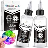 White Alcohol Ink for Epoxy Resin, 7oz Alcohol Ink, Alcohol Inks for Resin, Concentrated Resin Pigment Alcohol-Based Resin Ink Suitable for Coaster, Tumbler, Resin Artworks and Jewelry Decorations