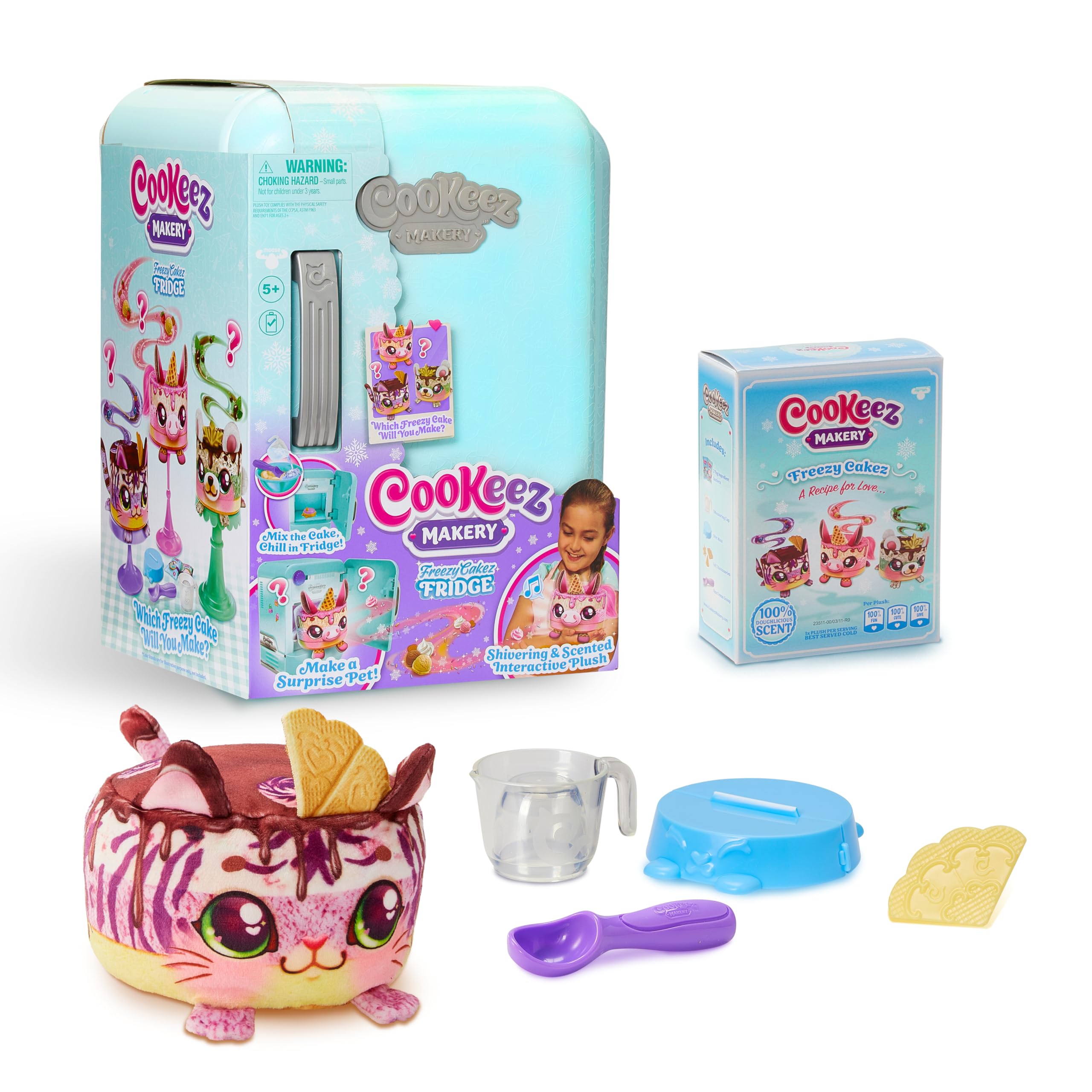 Photo 1 of Cookeez Makery Freezy Cakez. Mix & Decorate Your Plush Best Friend! Place Your Cake Mix in The Freeze and Be Amazed When A Scented, Shivering, Interactive Plush Friend Comes Out. Styles May Vary