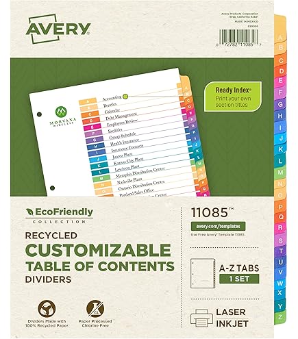 Amazon.com : Alphabet Binder Dividers – 3 Sets of 26 A–Z