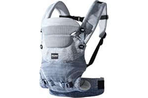 FE LI HUA Ergonomic 4-in-1 Baby Carrier Newborn to Toddler - with Lumbar Support - for Children 8-33 Pounds - 360 Degree Baby Wearing - Inward & Outward Facing - Blue