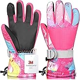 Odtmger Ski Gloves, Waterproof and Breathable Snow Gloves for Cold Weather, Men & Women Boys and Girls