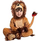 Spooktacular Creations Halloween Lion Costume Toddler, Kids Lion Costume Jumpsuit for Baby Animal Halloween Dress Up Party