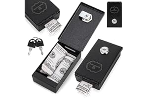 Tlence 4.3" Metal Box for Gambler, Casino Cash Box with 2 Keys, Durable Pocket Sized Money Bank, Small Locking Winners Coin Gamblebox for Cash Saving, Go Home Money Gifts