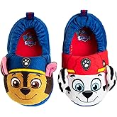 Nickelodeon Boys’ Paw Patrol Slippers – Chase and Marshall Plush Fuzzy Slippers (5T-12 Boy)