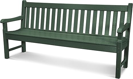 Amazon.com: POLYWOOD Rockford de banco (72-inch, verde: Jardín y Exteriores