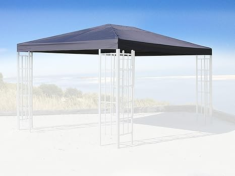 QUICK STAR Ersatzdach für Rank Pavillon 3x4m Anthrazit RAL 7012 Ersatzbezug Pavillondach