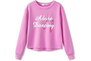 Serdomi Stylish Graffiti/California/New York Crop Sweatshirt for Little & Big Girls - Cool Top Clothes Size 6-18