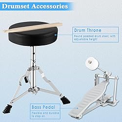 EASTROCK Kids Drum Set, 3 Piece 14'' Junior Drum