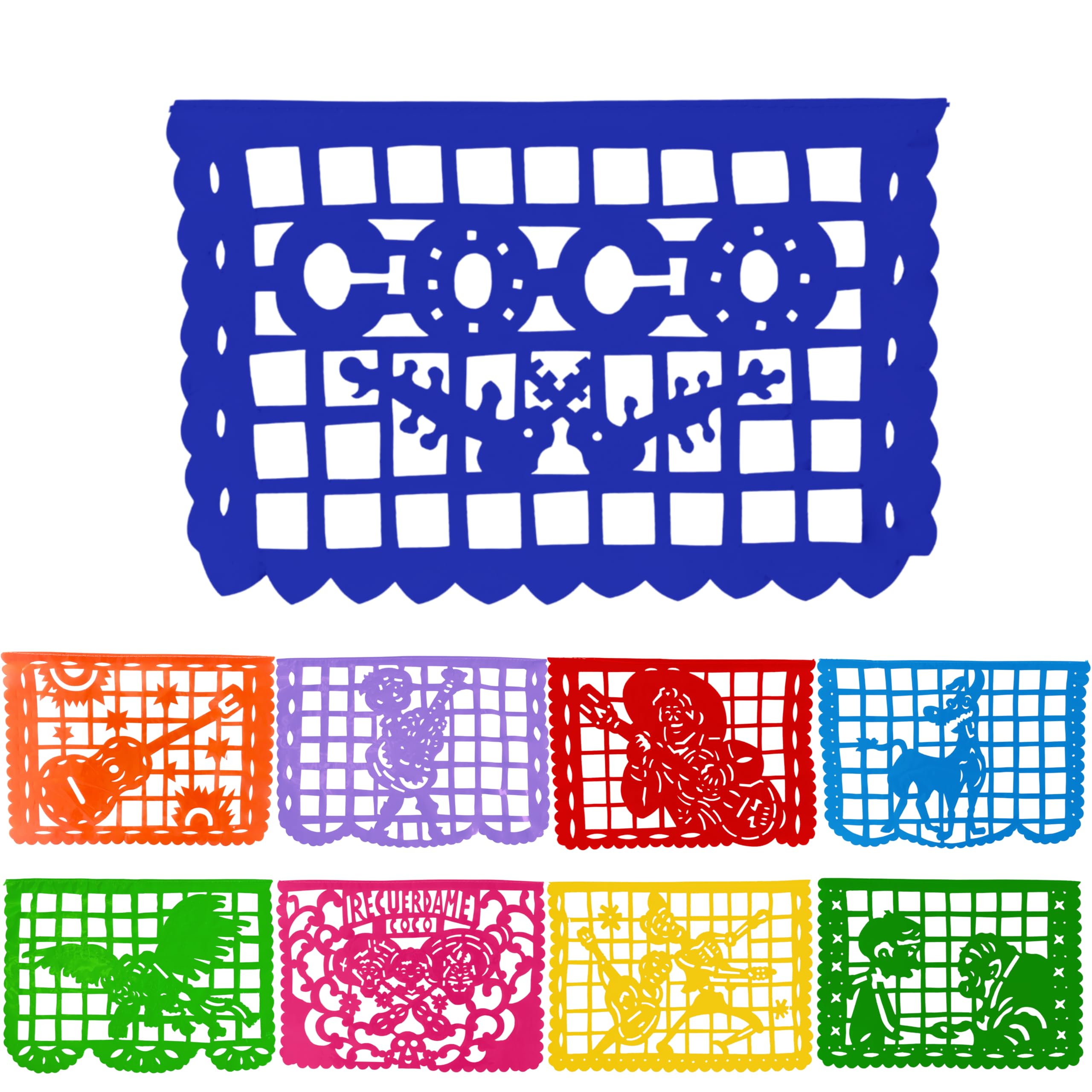 Mexican Party Decorations, 10 Large Colorful