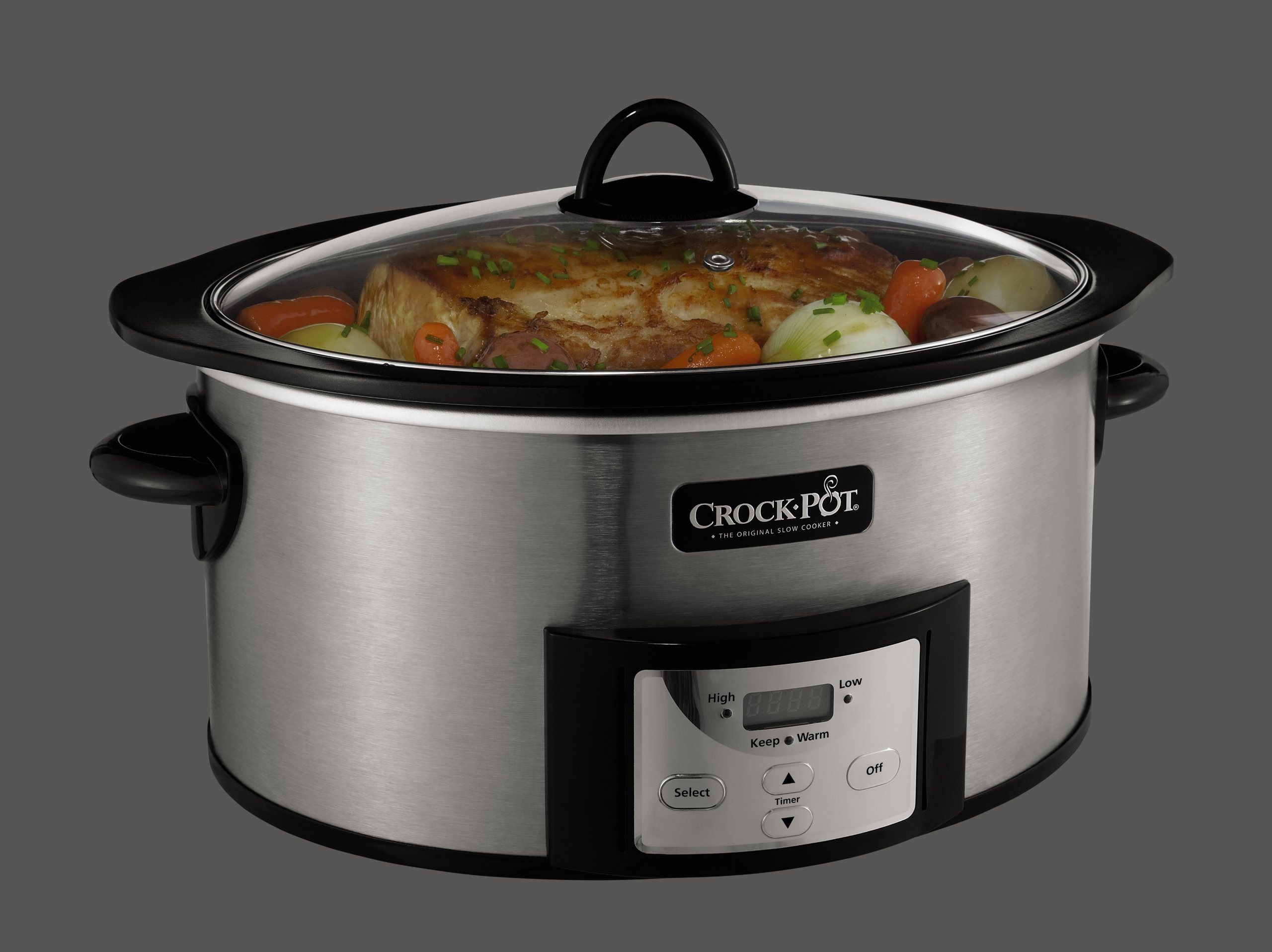 CrockPot SCCPVI600S 6Quart Countdown Programmable Oval Slow Cooker with StoveTop Browning