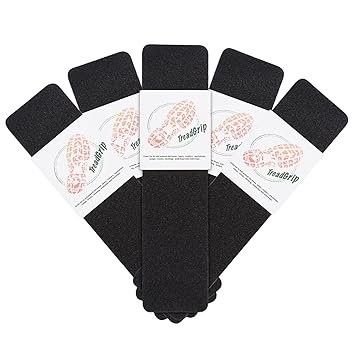 Rutschfeste Sicherheits-Stufenmatten für Treppenstufe, 15,2 x 61 cm - Selbstklebendes Anti-Rutsch-Klebeband, 5 Stück
