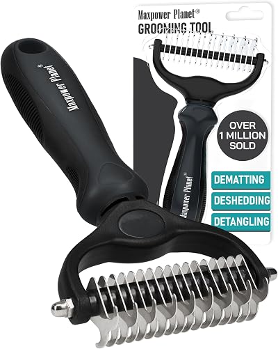 Maxpower Planet Dog Brush Double Sided Undercoat Rake Deshedding Tool