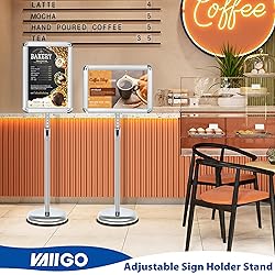 VAIIGO Sign Holder Stand 11x17 Inch - 6Packs Floor