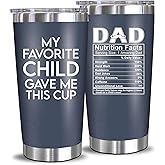 NewEleven Fathers Day Gift For Dad - Birthday Gifts For Dad From Daughter, Son, Kids - Husband Gift - Birthday Present Ideas For Father, New Papa, Bonus Father From Daughter, Son - 20 Oz Tumbler