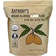 Anthony's Organic Almond Flour, 1 lb, Blanched, Gluten Free, Non GMO, Keto Friendly, Extra Fine, Low Carb