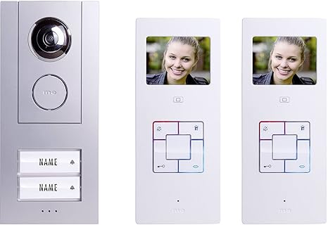 Video-Türsprechanlage Kabelgebunden Komplett-Set m-e modern-electronics Vistus VD6320 2 Familienhau