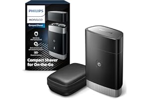 Philips Norelco Portable Shaver, On-The-Go Wet and Dry Electric Shaver, ComfortCut Blade System, 3D Floating Heads, Compact Design, Powerful Battery, Model PQ888/81
