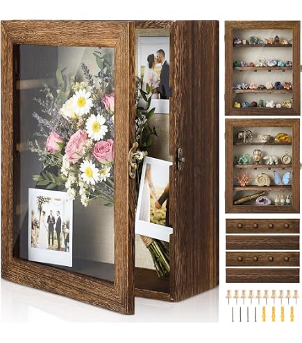 Amazon.com - Shadow Box Frame 8x16 with Real Glass Door, Extra