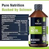 Sterling Nutrition MCT Oil C8 Caprylic 500ml from Coconut Keto Vegan view 4