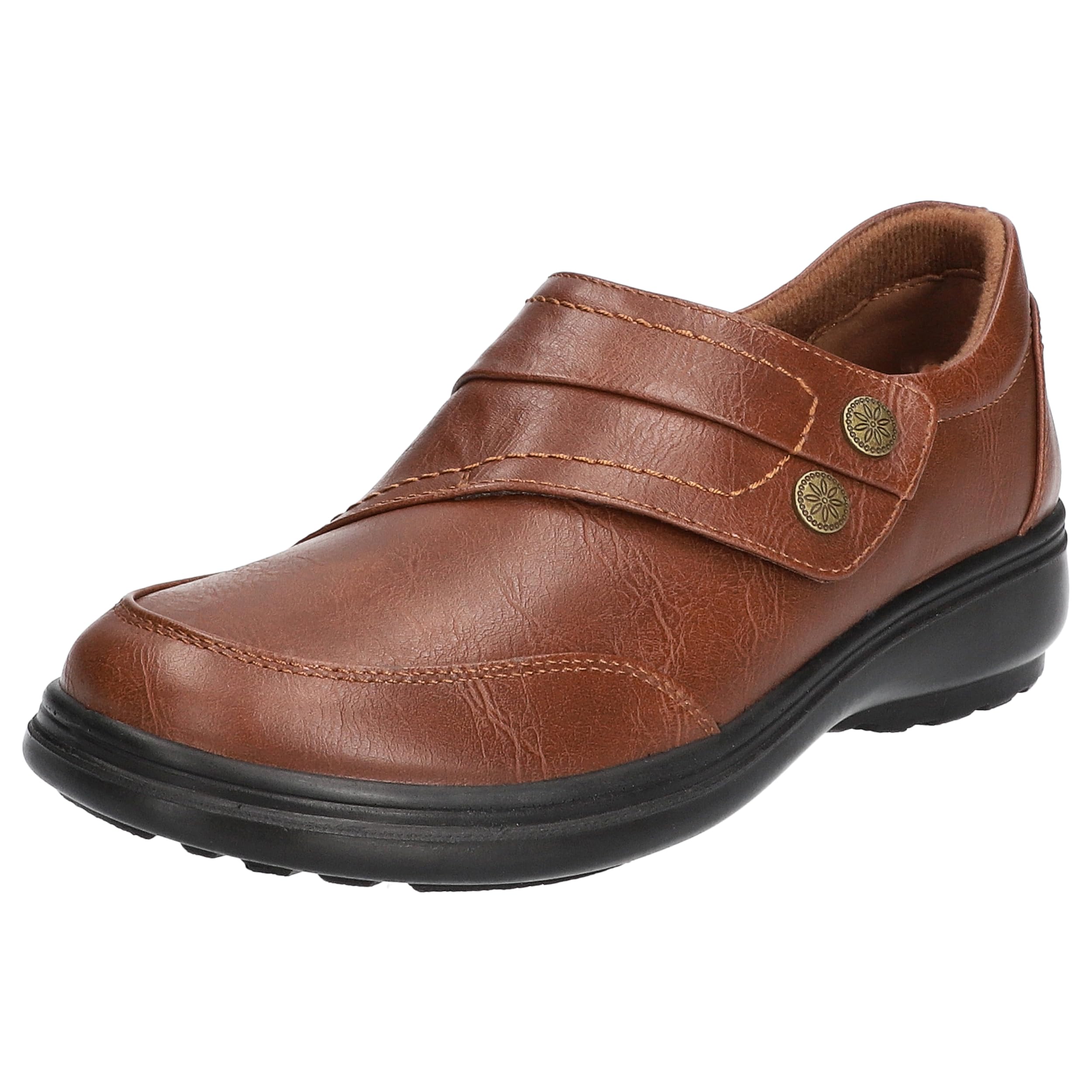 Easy Street Women’s Joy Loafer-Flats, Tan, 6.5 Wide