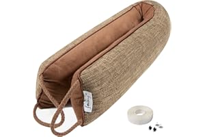 fowong Under Door Draft Stopper for Bottom of Door 38 Inch Weighted Door Guard Block Cold Air/Wind/Breeze Soundproofing Door Snake Seal for Interior/Exterior Door, Brown