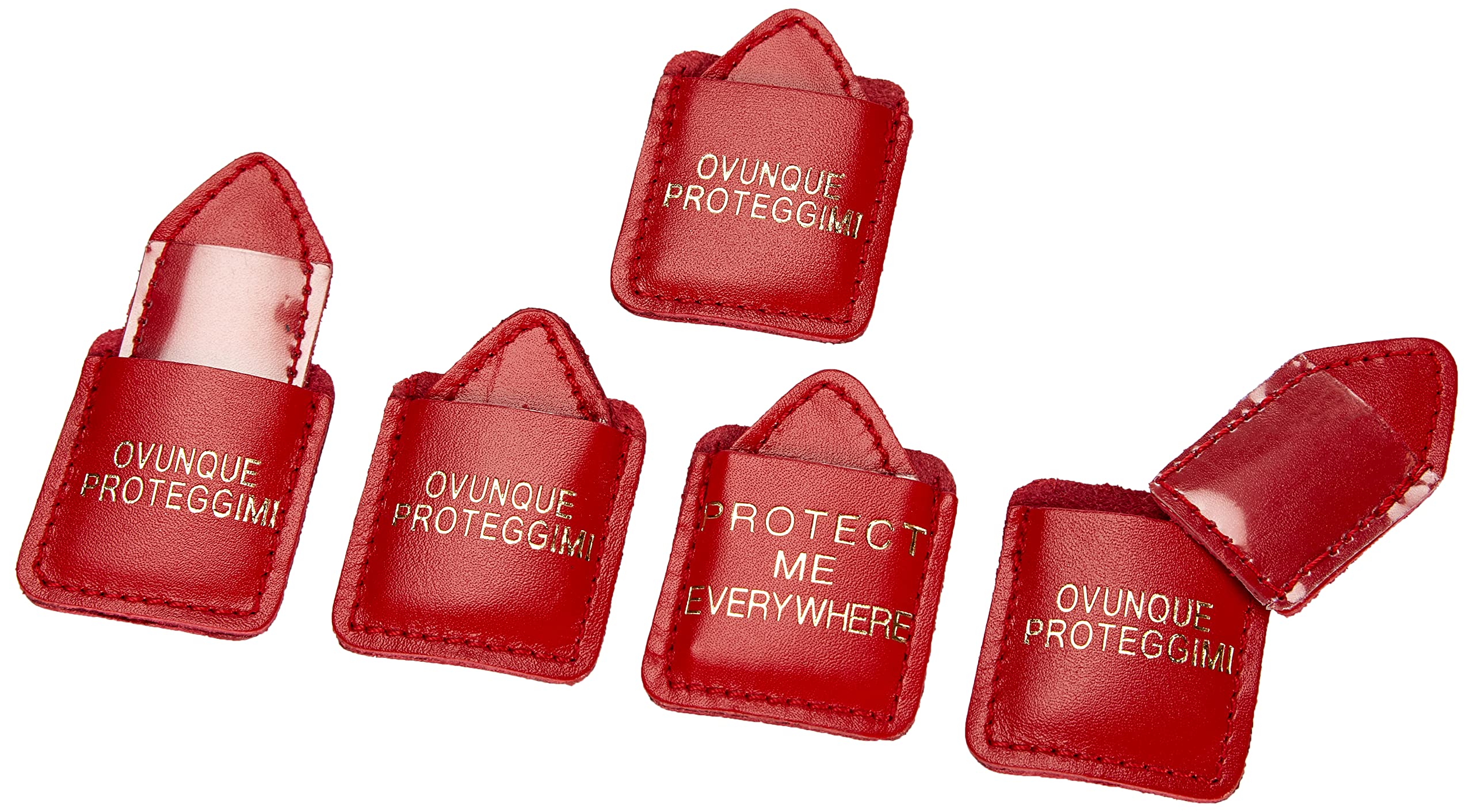 Adriatica Leather Goodness Protect Me Everywhere Leather Wallet (Pack of 5 Pieces), Red,